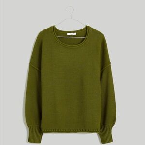 Madewell Olive Crew Neck Pull Over Sweater
